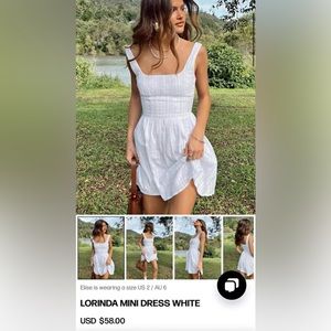 Lorinda Mini Dress White - Princess Polly